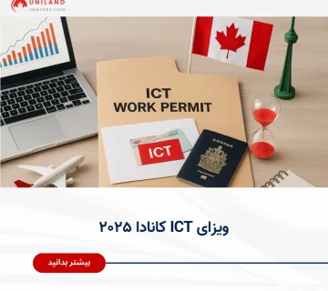 پاسپورت کانادایی، پوشه ICT Work Permit و پرچم کانادا – راهنمای کامل ویزای ICT کانادا ۲۰۲۵ برای مدیران و متخصصان بین‌المللی.