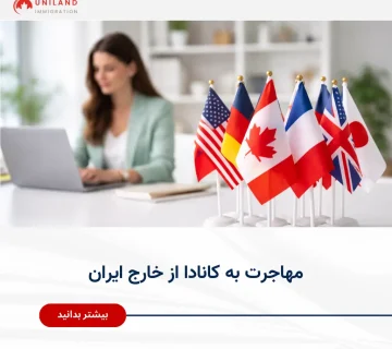 alt: «پرچم کانادا در کنار پرچم کشورهای مختلف و مشاوره آنلاین؛ نمایش فرآیند مهاجرت به کانادا از خارج ایران برای متقاضیان خارج از کشور»
